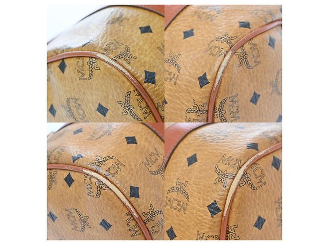 Bolso de mano MCM Visetos de cuero marrón Castaño - vista 7