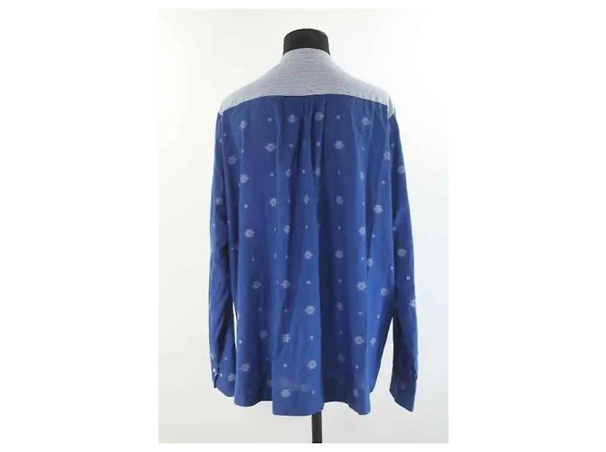 Autre Marque Monoki blaues Baumwollkleid mit Stickerei - Ansicht 3