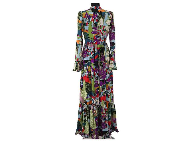 Autre Marque La DoubleJ Kleid aus Seide Lila - Ansicht 4
