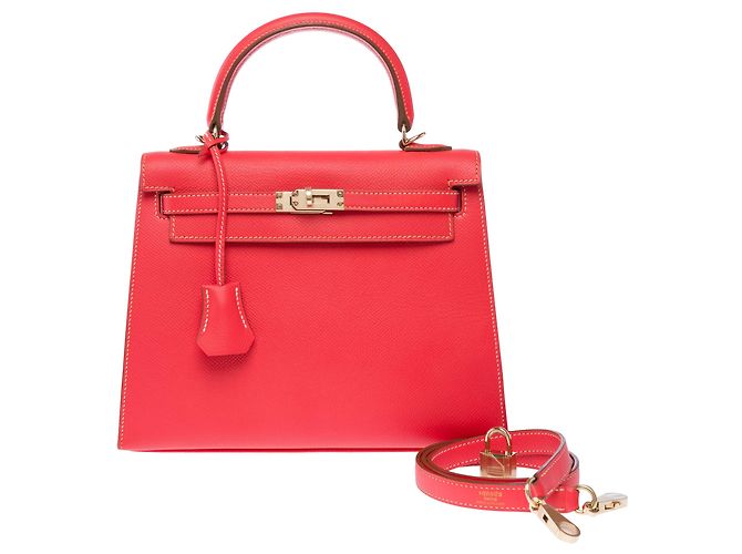 Hermès Bolsa HERMES Kelly 25 em Couro Rosa - 103988 - vista 3