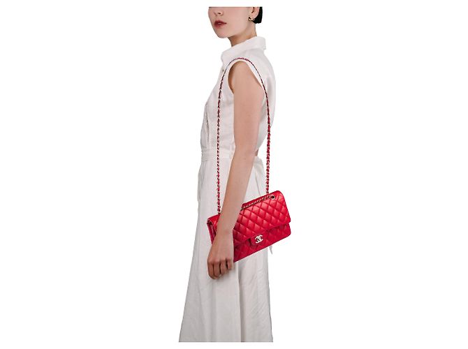 Borsa CHANEL Timeless/Classique in Pelle Rossa - 103987 Rosso - vista 13