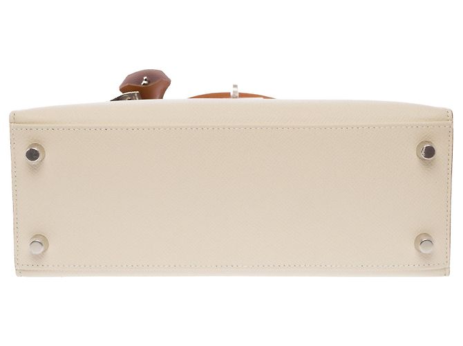Hermès mala HERMES Kelly 25 em Couro Branco - 103980 - vista 11