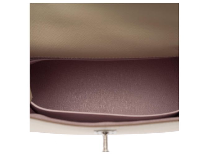 Hermès mala HERMES Kelly 25 em Couro Branco - 103980 - vista 9