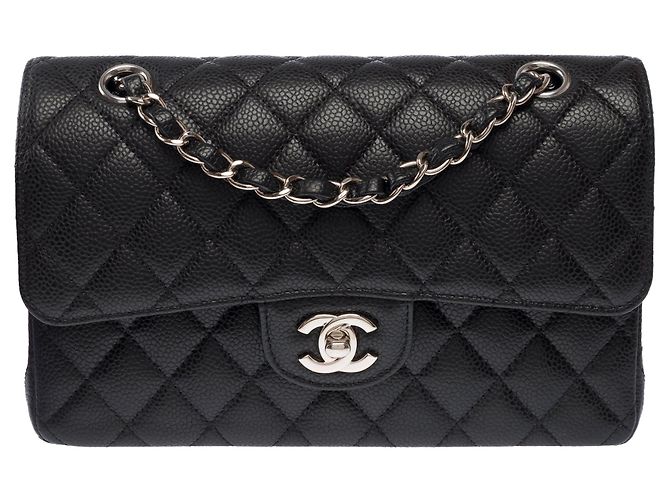 CHANEL Timeless/Classique Tasche aus schwarzem Leder - 103983 - Ansicht 3