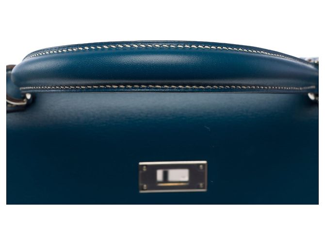 Hermès Borsa HERMES Kelly 28 in Pelle Blu - 103999 - vista 10
