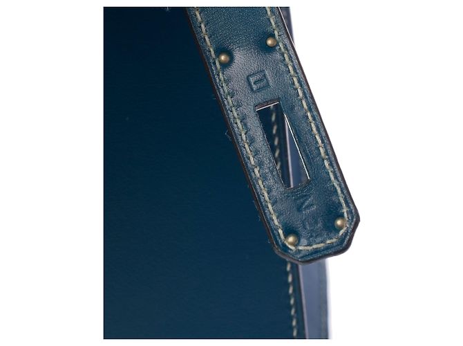 Hermès Borsa HERMES Kelly 28 in Pelle Blu - 103999 - vista 8