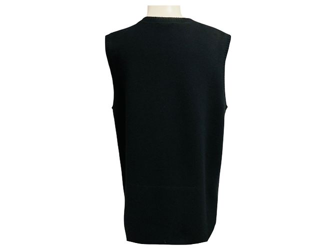Jersey de cashmere sin mangas negro Akris con cremallera frontal - vista 3