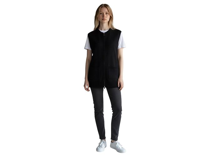 Jersey de cashmere sin mangas negro Akris con cremallera frontal - vista 4