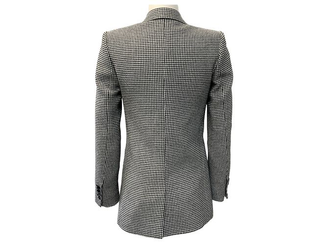 The Kooples Black / White Houndstooth Blazer Schwarz - Ansicht 3