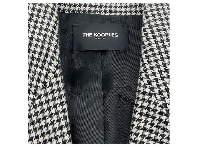The Kooples Black / White Houndstooth Blazer Schwarz - Ansicht 4