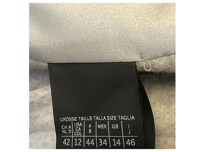 Max Mara Atelier mittellanger Mantel aus Kaschmir und Wolle in Hellgrau - Ansicht 6