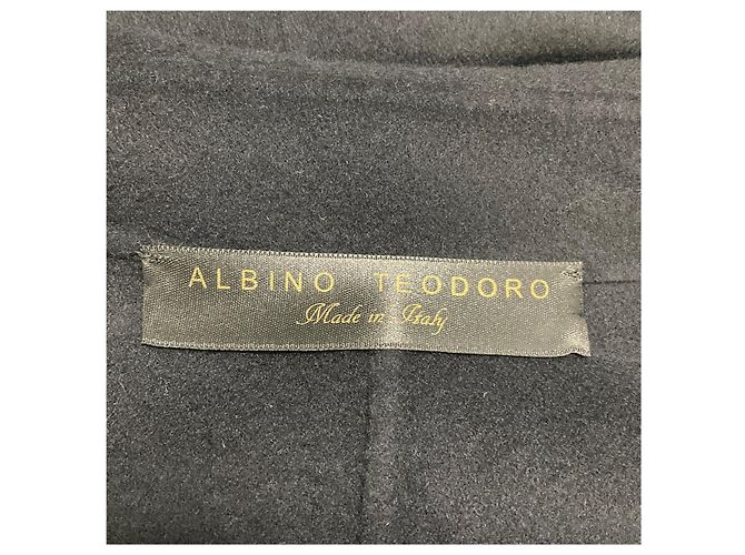Autre Marque Chaleco largo Albino Teodoro de lana y angora azul marino con cuentas - view 4