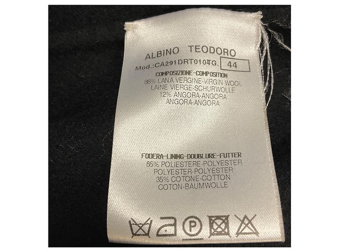 Autre Marque Chaleco largo Albino Teodoro de lana y angora azul marino con cuentas - view 5