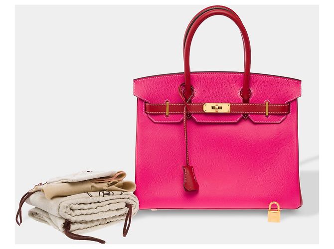Hermès mala HERMES Birkin 30 em Couro Rosa - 103991 - vista 2