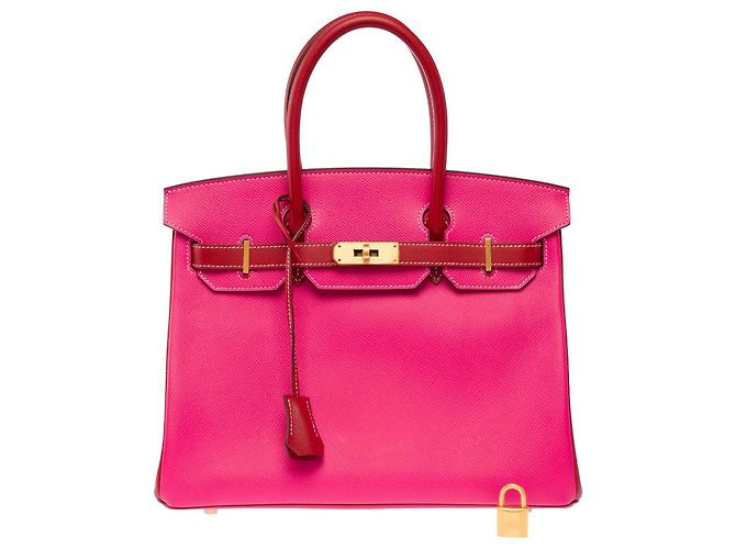 Hermès mala HERMES Birkin 30 em Couro Rosa - 103991 - vista 3