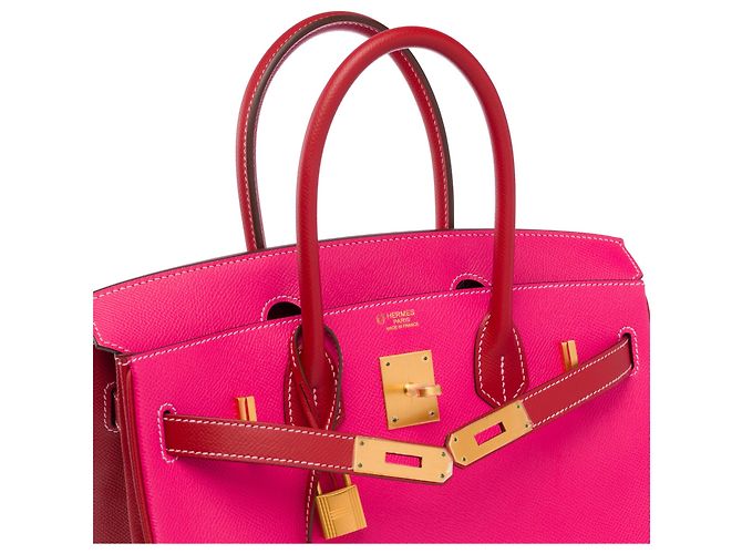 Hermès mala HERMES Birkin 30 em Couro Rosa - 103991 - vista 7