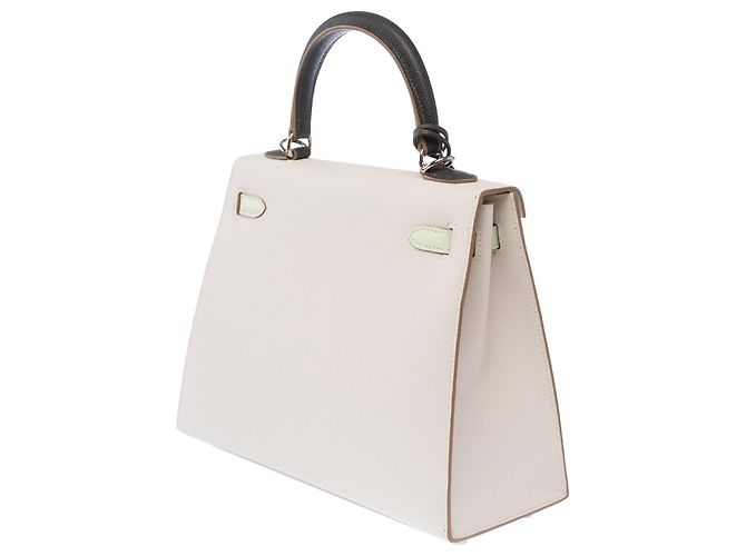 Hermès HERMES Kelly 25 Tasche aus grauem Leder - 103981 - Ansicht 6