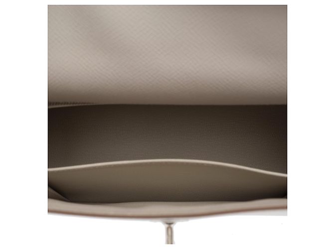 Hermès HERMES Kelly 25 Tasche aus grauem Leder - 103981 - Ansicht 9