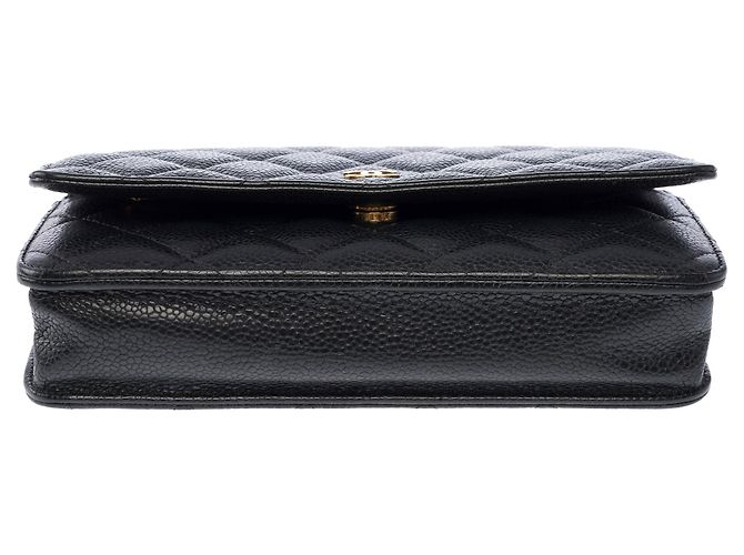Saco CHANEL Wallet on Chain em Couro Preto - 103982 - vista 10