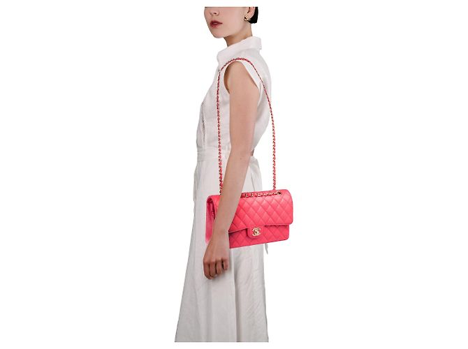 CHANEL Timeless/Classique Tasche aus rosa Leder - 103984 Pink - Ansicht 13