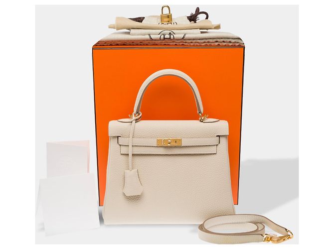 Hermès Bolsa HERMES Kelly 25 em Couro Branco - 103993 - vista 2