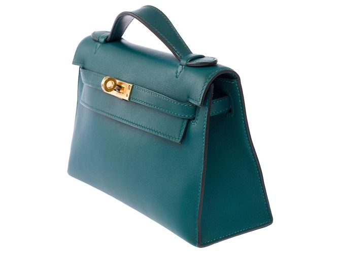 Hermès HERMES Kelly Mini Tasche aus grünem Leder - 104000 - Ansicht 5