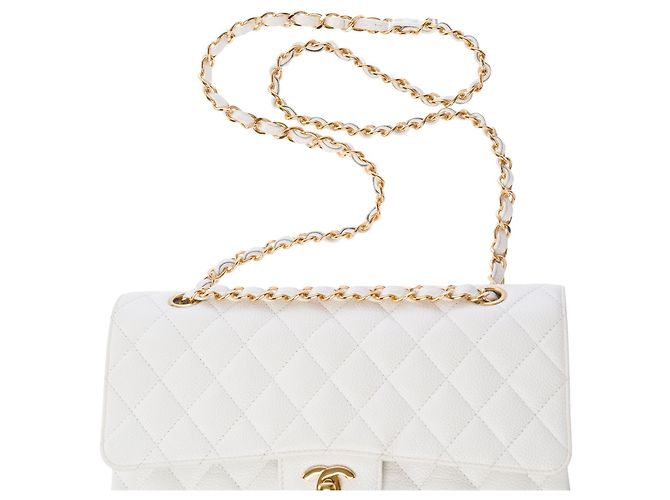 Bolso CHANEL Timeless/Classique en Cuero Blanco - 103979 - vista 10