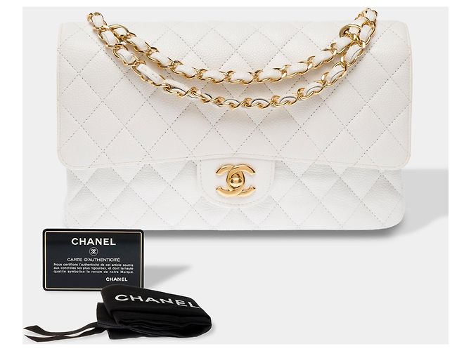 Bolso CHANEL Timeless/Classique en Cuero Blanco - 103979 - vista 2