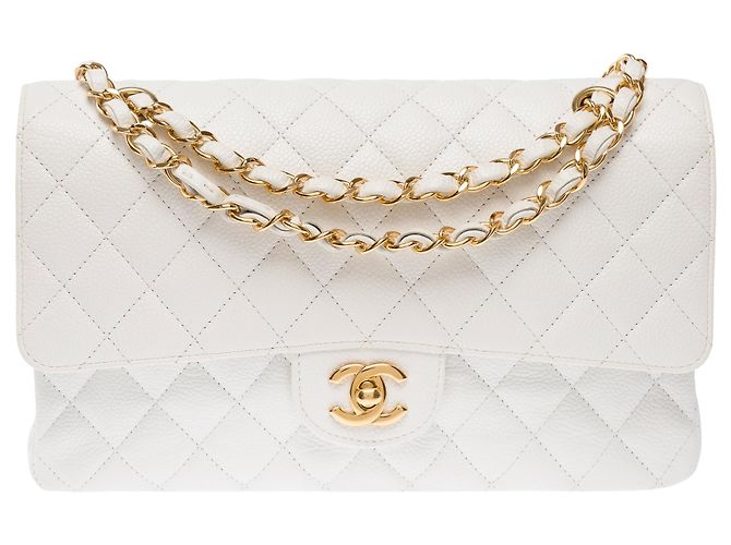 Bolso CHANEL Timeless/Classique en Cuero Blanco - 103979 - vista 3