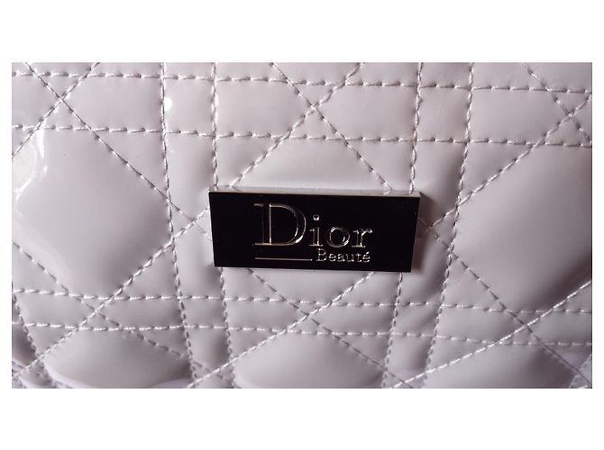 Dior Beauty Case Cannage Grande - Vernice Grigia Grigio - vista 5