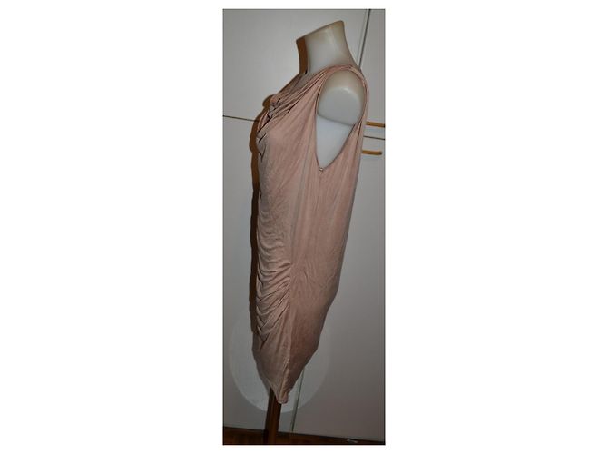 Liu.Jo Vestido mini Liu Jo em jersey cor pêssego drapeado Pescaria - vista 3