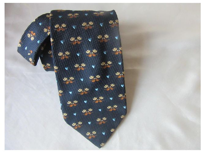 Cravatta in seta Yves Saint Laurent Blu - vista 7