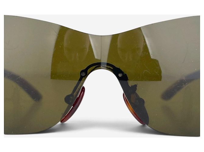 Óculos de Sol Masque Shield Prada SS04 ‘SPR72G’ Star Wrap Marrom - vista 10