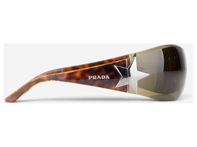 Óculos de Sol Masque Shield Prada SS04 ‘SPR72G’ Star Wrap Marrom - vista 4