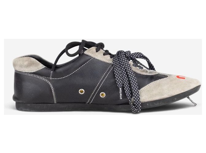 Miu Miu 2000s Sports Logo Low-Top Sneaker Schwarz - Ansicht 5
