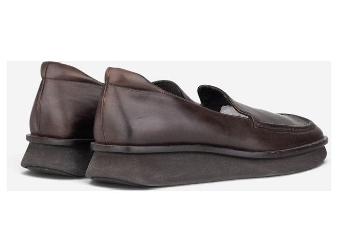 Mocasines Prada SS99 de punta cuadrada y suela Sailor Castaño - vista 3