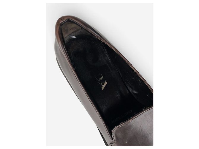 Mocasines Prada SS99 de punta cuadrada y suela Sailor Castaño - vista 8