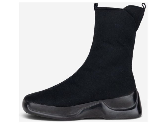Stivali Biker Astro Moto in neoprene con punta quadrata e gambale medio Prada AW99 Nero - vista 3