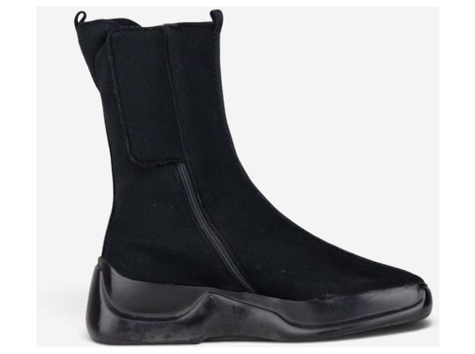 Stivali Biker Astro Moto in neoprene con punta quadrata e gambale medio Prada AW99 Nero - vista 4