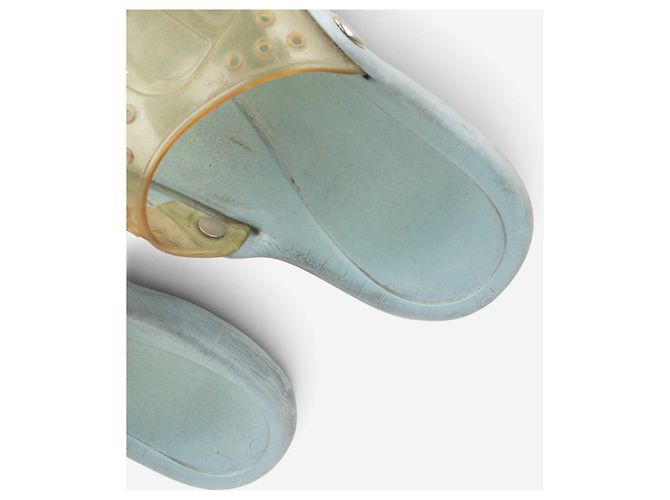 Dior by Galliano SS04 ‘Surf’ transparente Gummisandalen Slides Blau - Ansicht 10