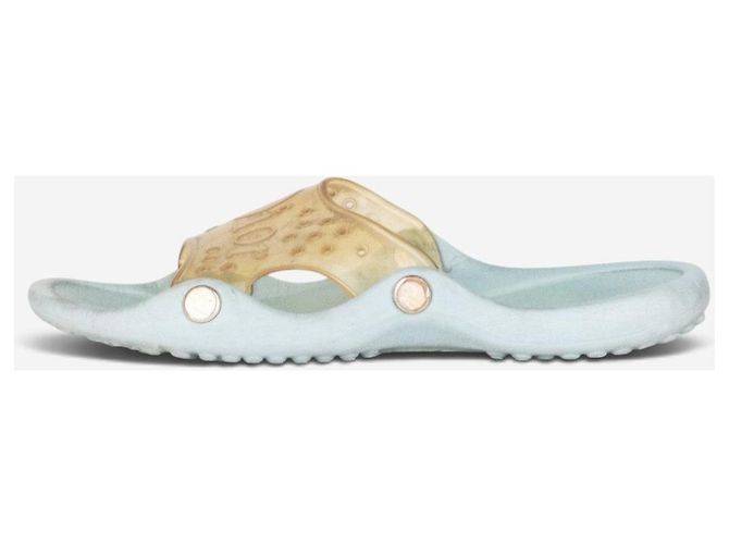 Dior by Galliano SS04 ‘Surf’ transparente Gummisandalen Slides Blau - Ansicht 4