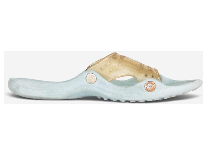 Dior by Galliano SS04 ‘Surf’ transparente Gummisandalen Slides Blau - Ansicht 5