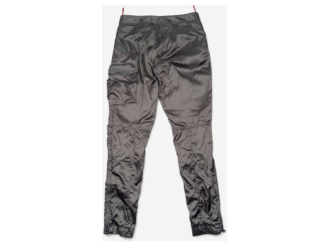 Pantaloni Cargo Military Zipper Prada 2000s Linea Rossa Verde - vista 2