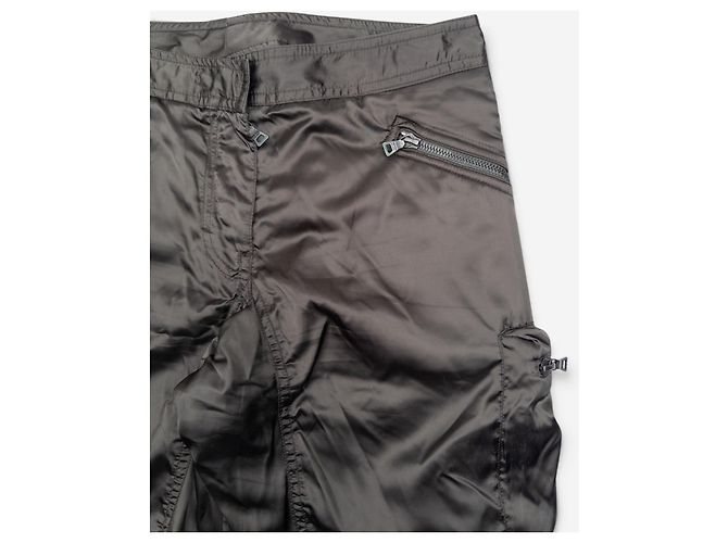 Pantaloni Cargo Military Zipper Prada 2000s Linea Rossa Verde - vista 3