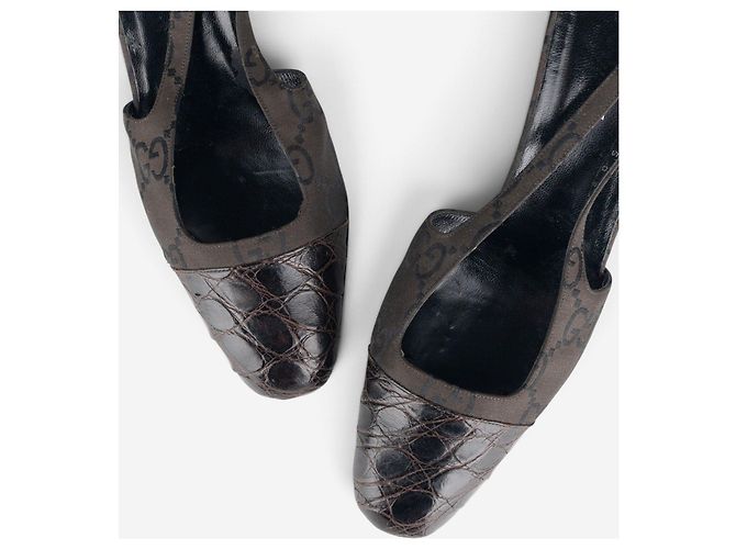 Décolleté Slingback con punta quadrata e cristalli Gucci by Tom Ford SS98 Nero - vista 3