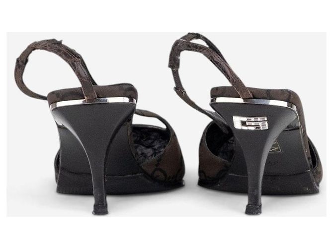 Décolleté Slingback con punta quadrata e cristalli Gucci by Tom Ford SS98 Nero - vista 8