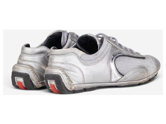 Prada 2000s Monte Carlo Driving Sneakers Silvery - view 2