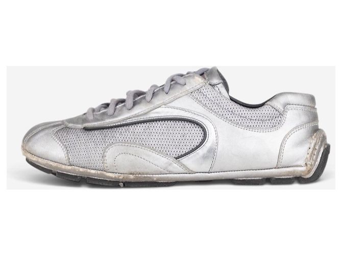 Prada 2000s Monte Carlo Driving Sneakers Silvery - view 3