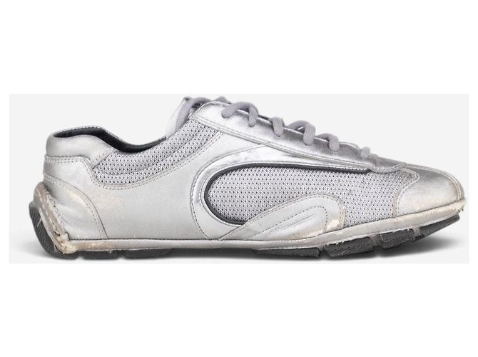 Prada 2000s Monte Carlo Driving Sneakers Silvery - view 4