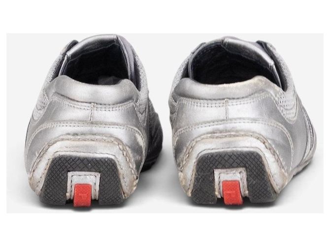 Prada 2000s Monte Carlo Driving Sneakers Silvery - view 6